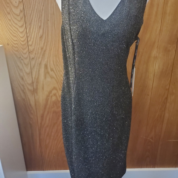 NWT Calvin Klein black dress with silver sparkles. - Picture 4 of 11